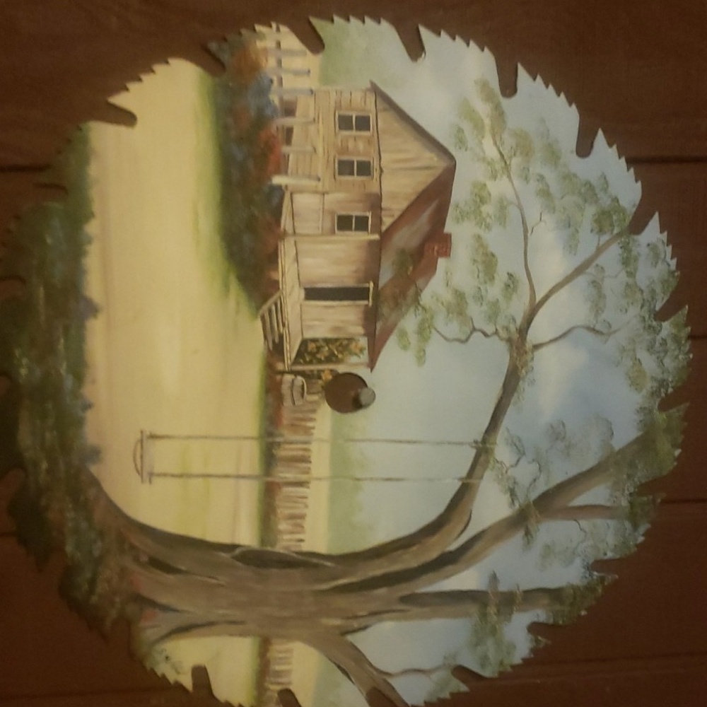 Hand Painted 12in saw blade